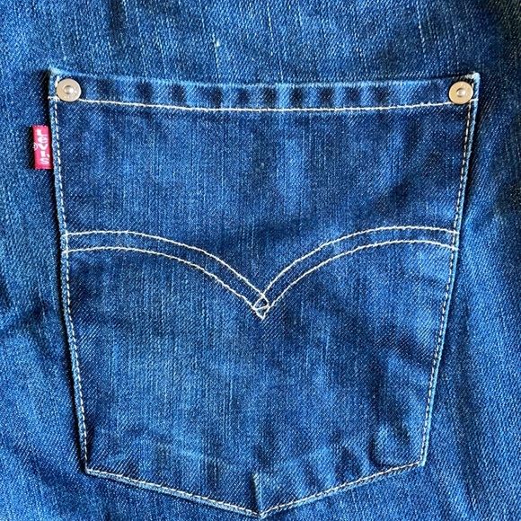 Rare Vintage Levi's 821 Engineer Dk wash zip fly - Picture 6 of 7